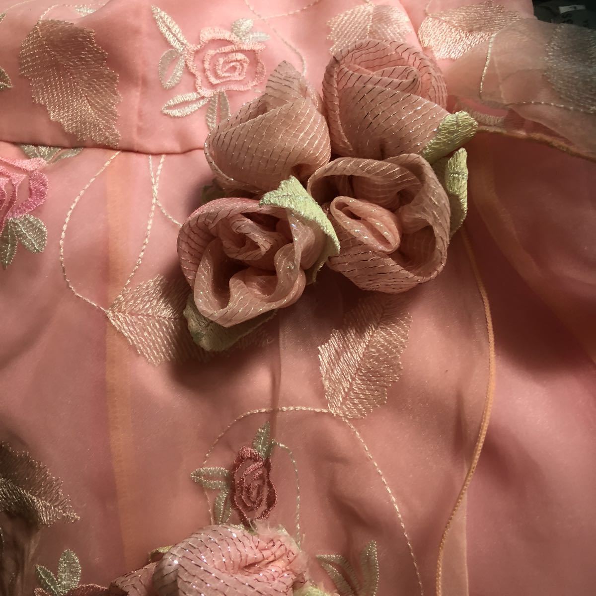 メ619 ピンクの色ドレス 訳あり_画像5