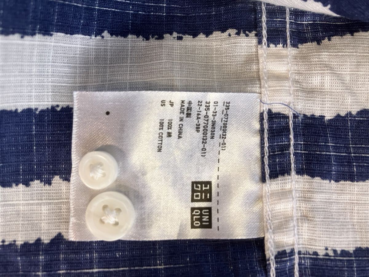 メ3727 美品 UNIQLO ユニクロ コットン 半袖シャツ_画像4