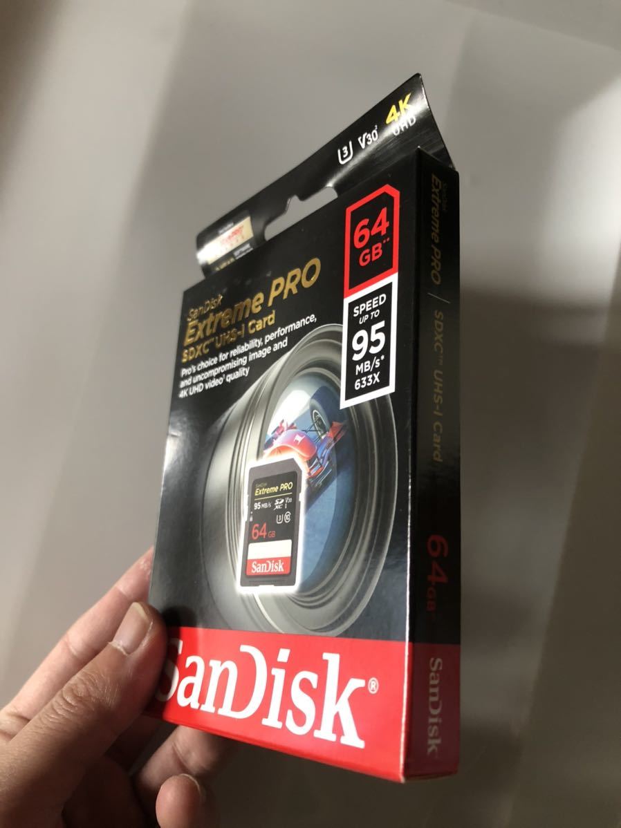 64GB サンディスク Extreme Pro SDXCカード 64GB UHS-I U3 V30対応 R:95MB/s SanDisk 4K対応 SDSDXXG-064G-GN4IN　ビデオ最適SDカード _画像3