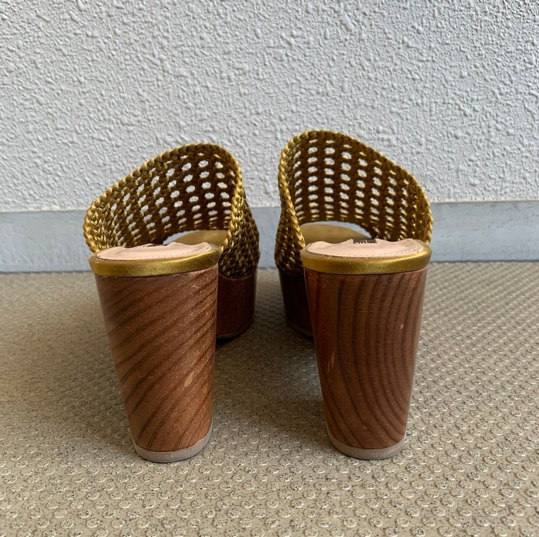 PELLICO SUNNY ペリーコ サニー 美品 サンダル 厚底 メッシュ 木 PELLICO SUNNY ペリーコ サニー 美品 サンダル 厚底 メッシュ 木