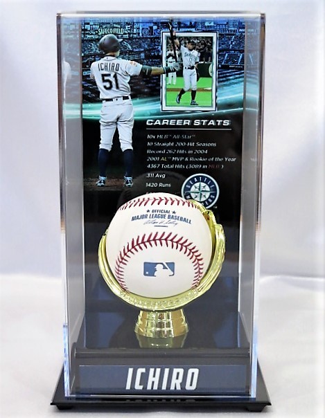 [MS]ichi low autograph autograph ball exclusive use 2019 year MLB commencement .. last contest memory high class display case! inspection ) large . sho flat 