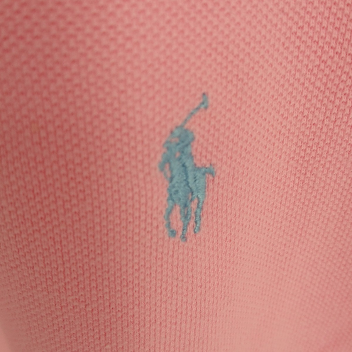 M ポロラルフローレン POLO RALPH LAUREN ポロシャツ ピンク 鹿の子_画像4