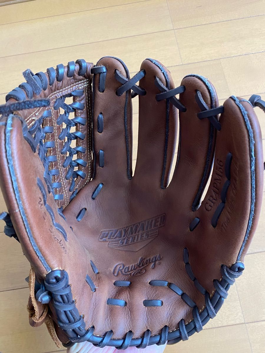 ローリングス 軟式 グローブ グラブ オールラウンド 野球用品　美品　Rawlings グラブ袋付き