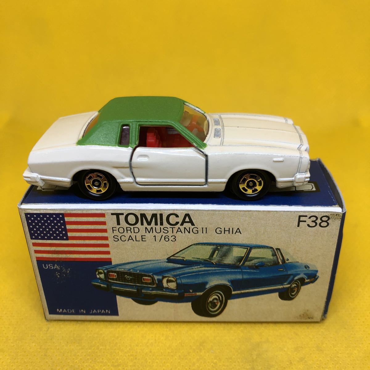 TOMICA トミカ 外国車シリーズ F38フォード ムスタングII ギア 青箱 Yahoo!オークション - トミカ 日本製 青箱 F38 フォード