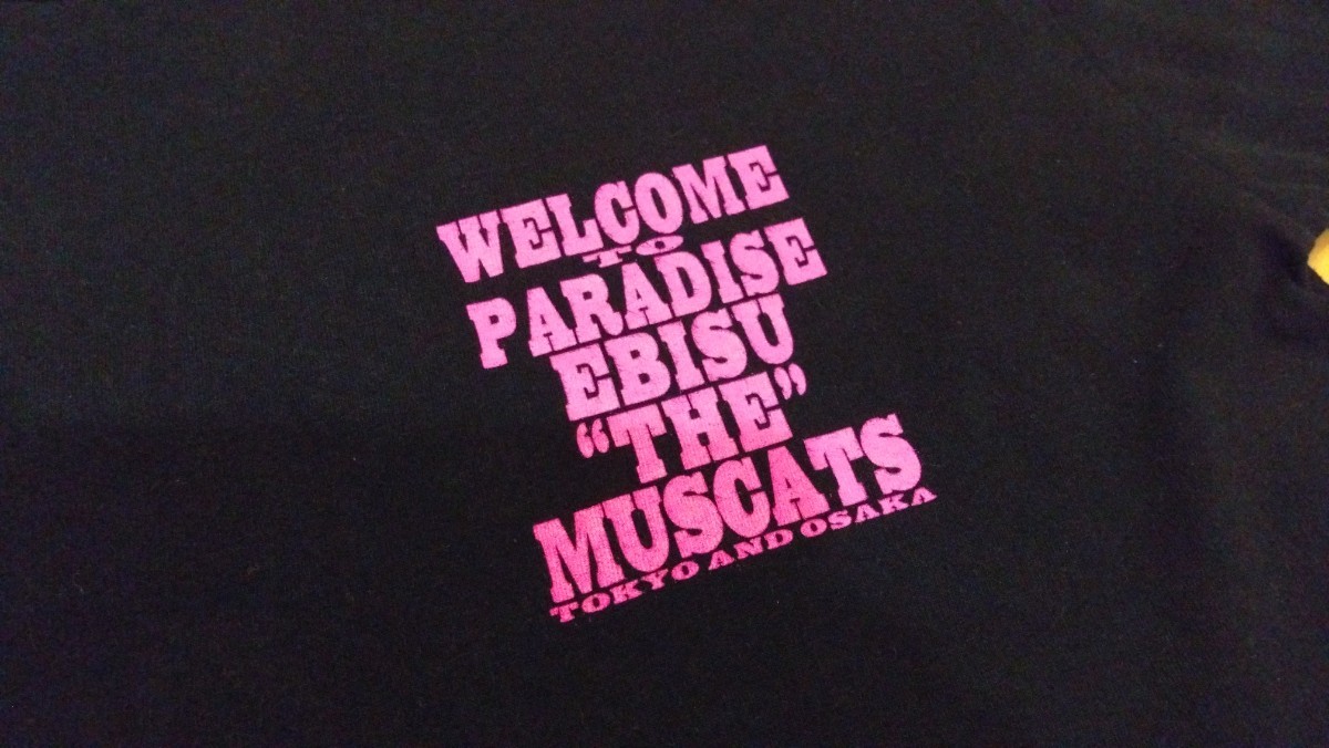 [ б/у ] футболка первое поколение . соотношение .ma ska tsu2nd Live Zepp OSAKA,Zepp TOKYO чёрный розовый L размер 