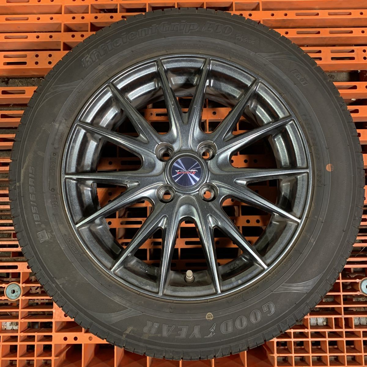 weds VELVA ウェッズヴェルヴァ 15インチ アルミホイール 4本セット グッドイヤー ラジアルタイヤ EfficientGrip 185/65R15 アクア デミオ_画像5