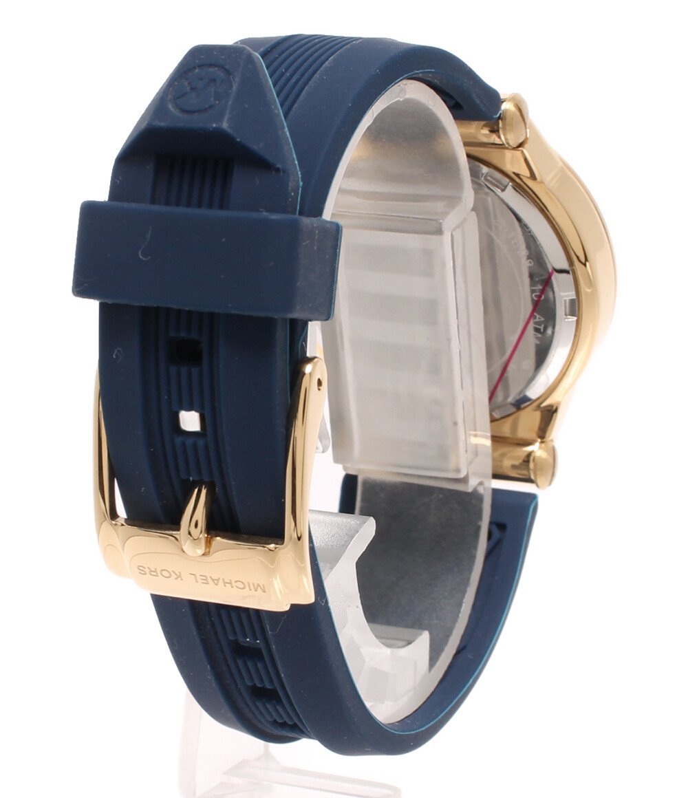 美品 マイケルコース 腕時計 ラバーベルト MK-2490 クオーツ ホワイト レディース MICHAEL KORS [0304]の画像3