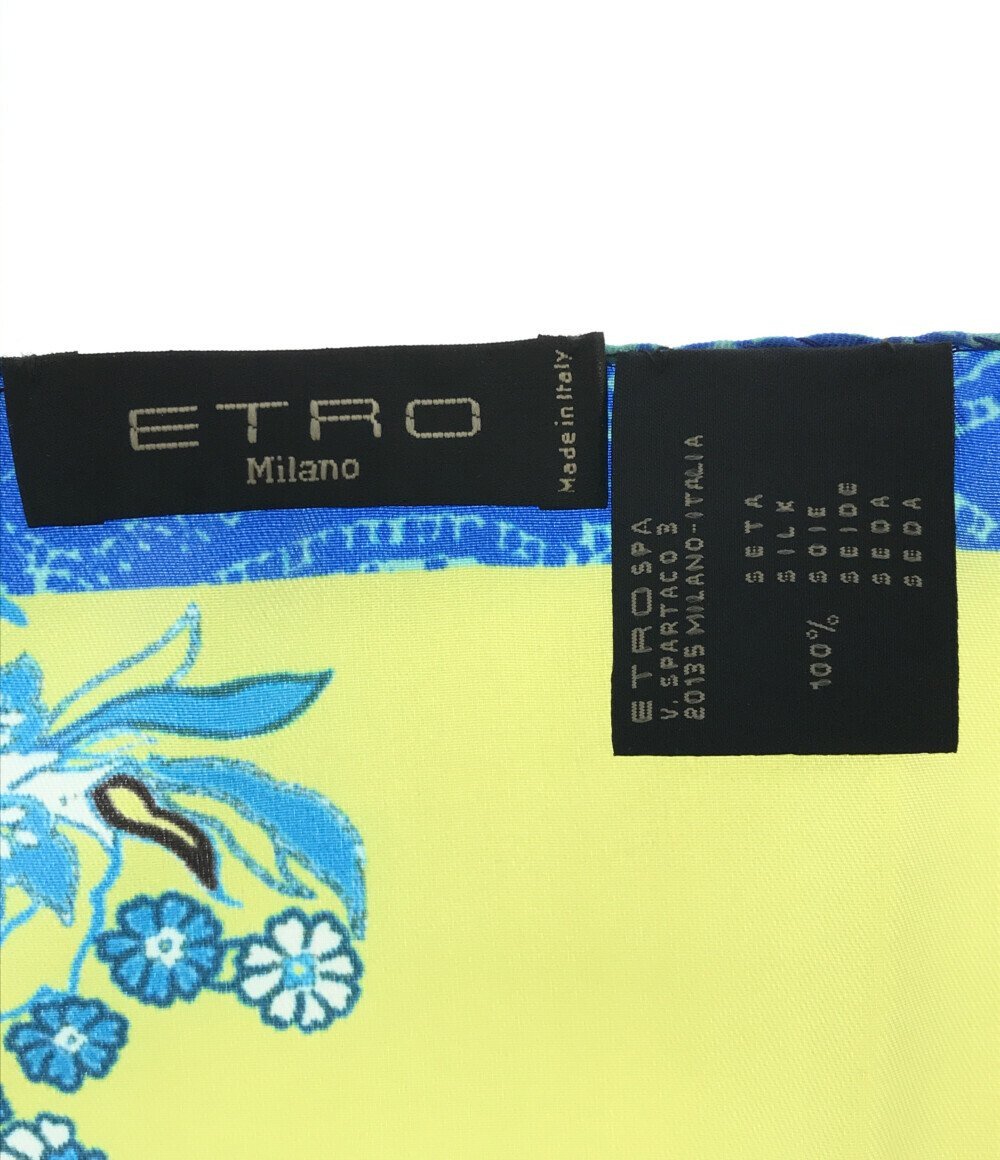 エトロ スカーフ ポケットチーフ シルク100％ ペイズリー柄 メンズ ETRO [1102]_画像3