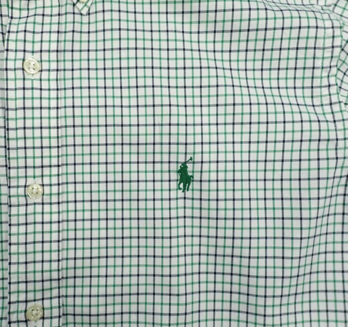 4026/美品 RALPH LAUREN CLASSIC FIT 長袖ボタンダウンシャツ XL●洗濯プレス済●ネコポス可●ポニー刺繍 チェック柄 ラルフローレン古着_画像4