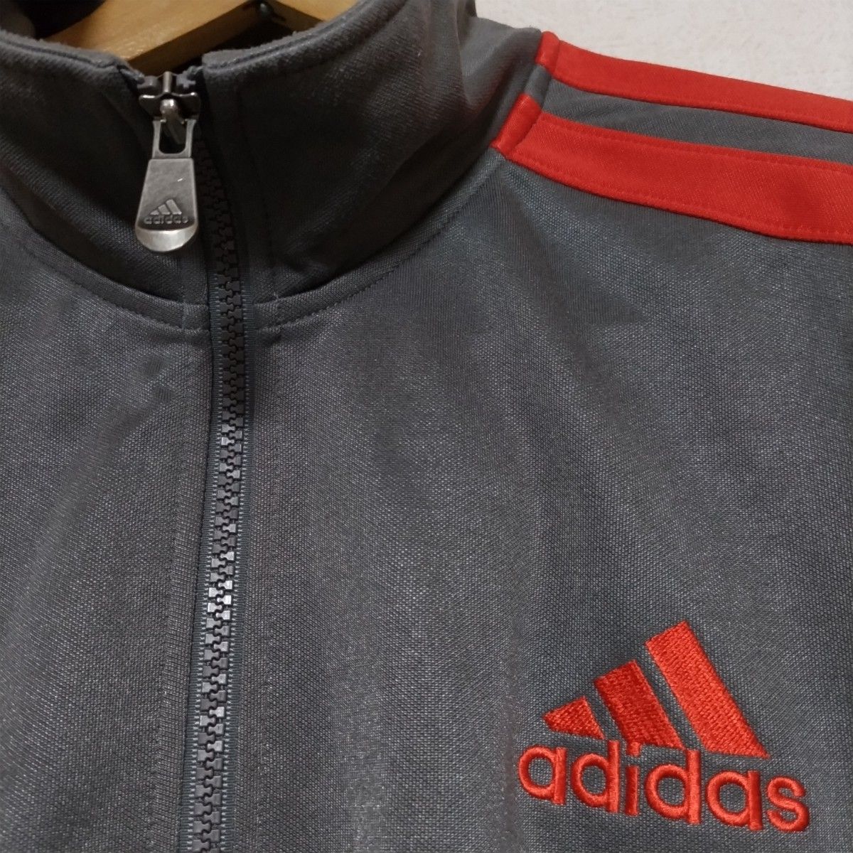 adidas アディダス Track Top ヴィンテージ レトロ 90sトラックトップ ジャージ グレー サイズO(XL)