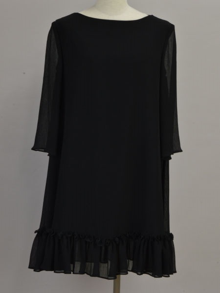 アディアム ADEAM フォクシー ワンピース/ドレス LONG SLEEVE PLISSE DRESS 0サイズ ブラック レディース j_p F-L7562