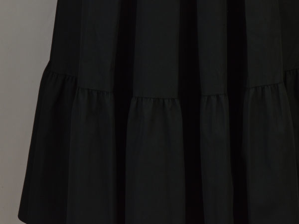 フォクシー FOXEY NEW YORK スカート Violette Skirt 切替ギャザー 38サイズ ブラック レディース j_p F-L7564_画像4