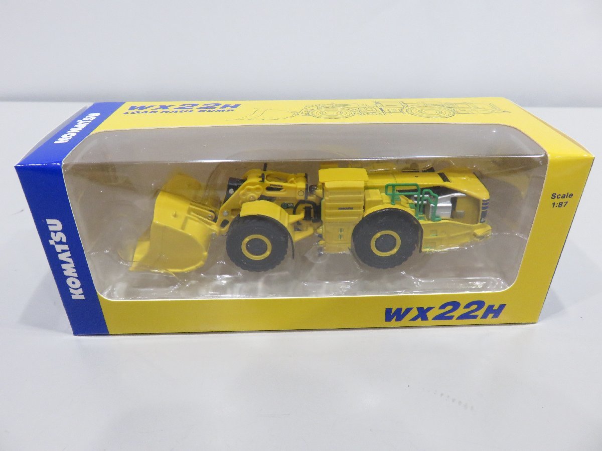 【76】未使用 非売品 KOMATSU 1/87 ロードホールダンプ WX22H 重機 ミニカー 外箱付_画像2