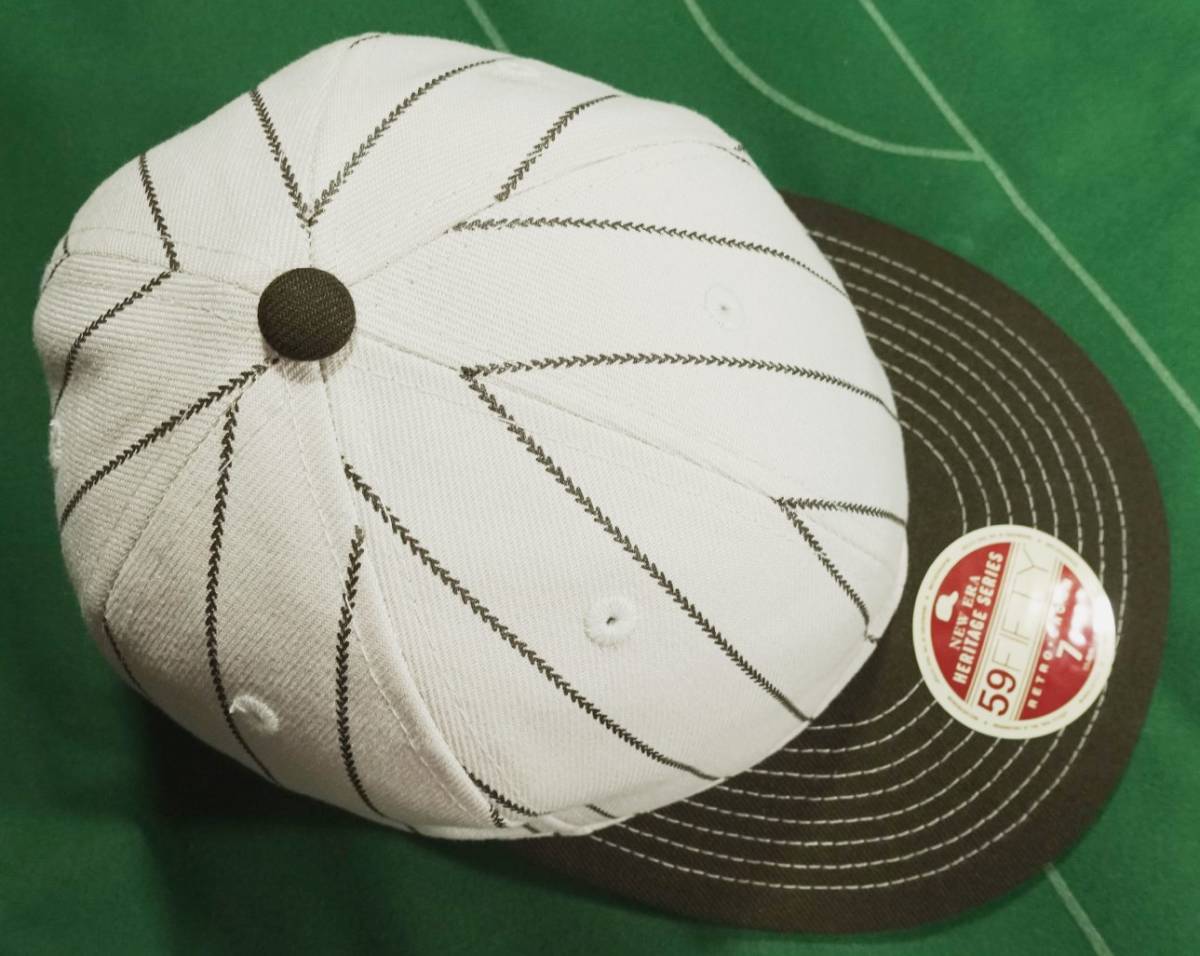 □ニューエラ ヘリテージシリーズ RC5950 59FIFTY Heritage Stripe Retro Crown ベーシック ブラウン 55.8cm 未使用・タグ付!!!□_画像3