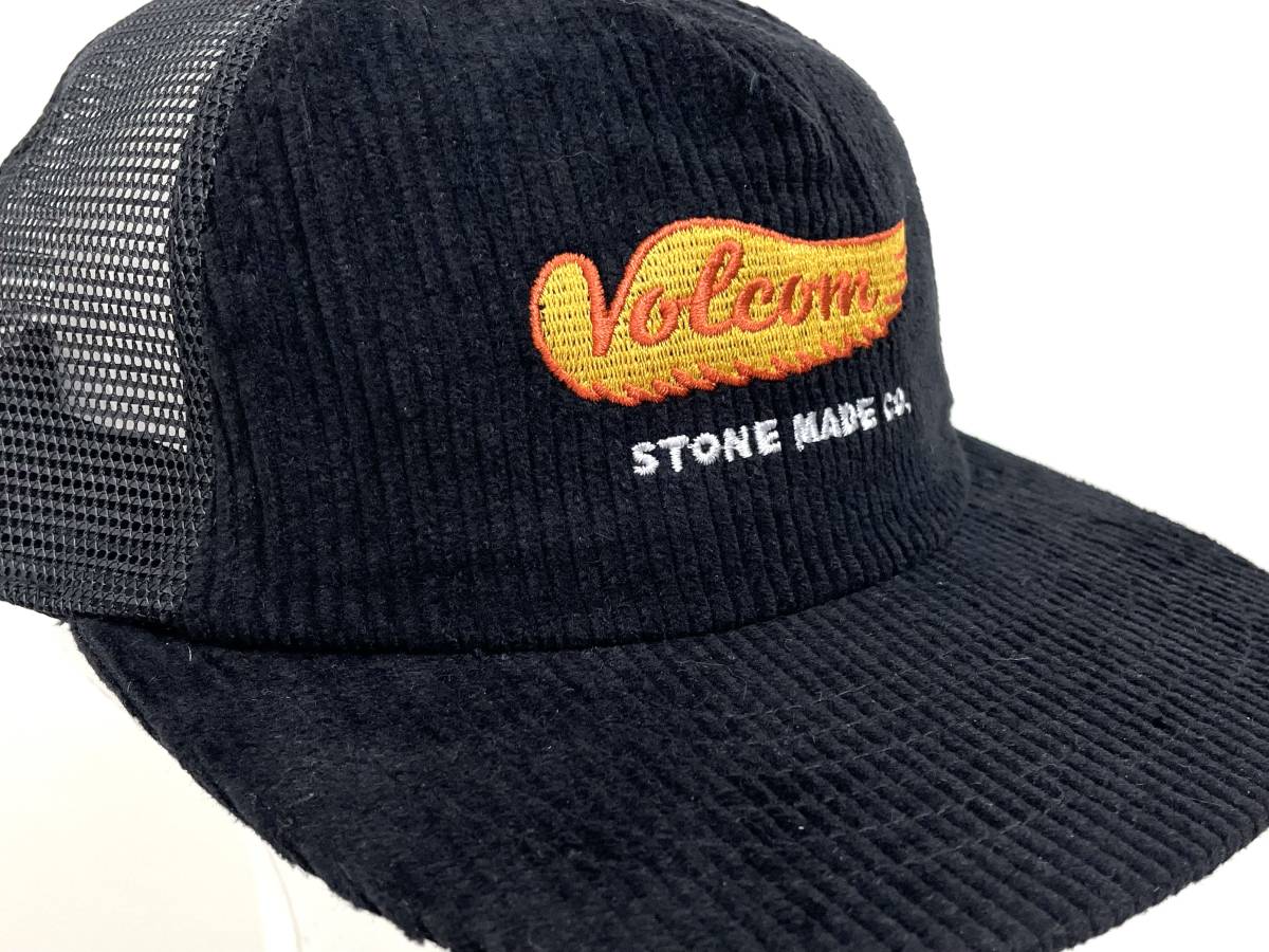 VOLCOM ボルコム D5532306BLK② 帽子 メッシュキャップ MeshCap コーデュロイ 刺繍 ブラック色 チーズハット ヴォルコム 新品即決 送料無料_コーデュロイ素材