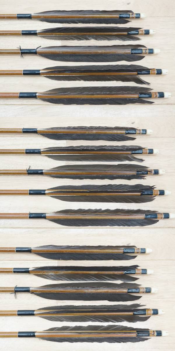  front da:[ bow .] bow arrow 8 pcs set bamboo arrow 3ps.@ total length approximately 94*93*84./ East n carbon arrow KYUDO CARBON 80-23 5ps.@ total length approximately 89.5. archery * free shipping *