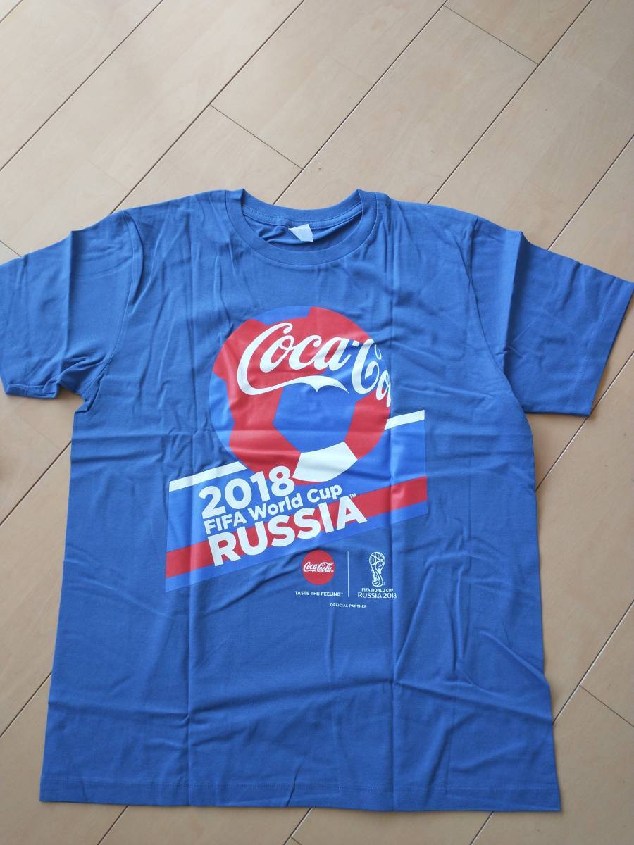 新品未使用 当選品 非売品 2018 ロシア サッカー FIFAワールドカップ 大会記念 コカ・コーラ Tシャツ Lの画像1