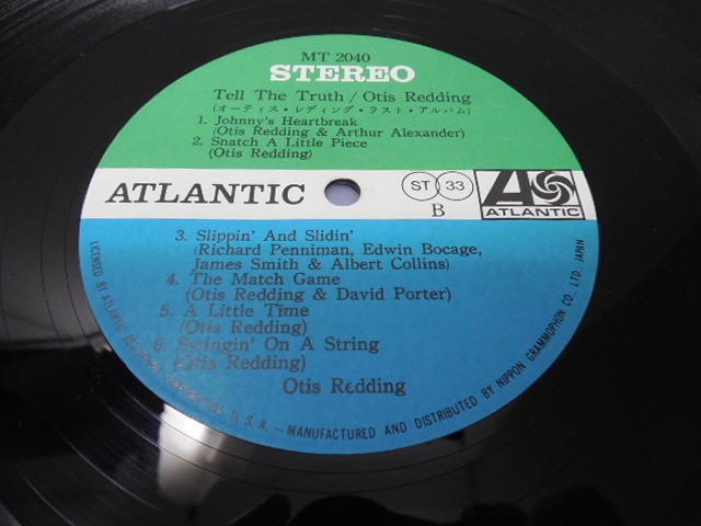 OTIS REDDING・オーティス・レディング / TELL THE TRUTH (国内盤) 　 　 LP盤・MT 2040_画像8