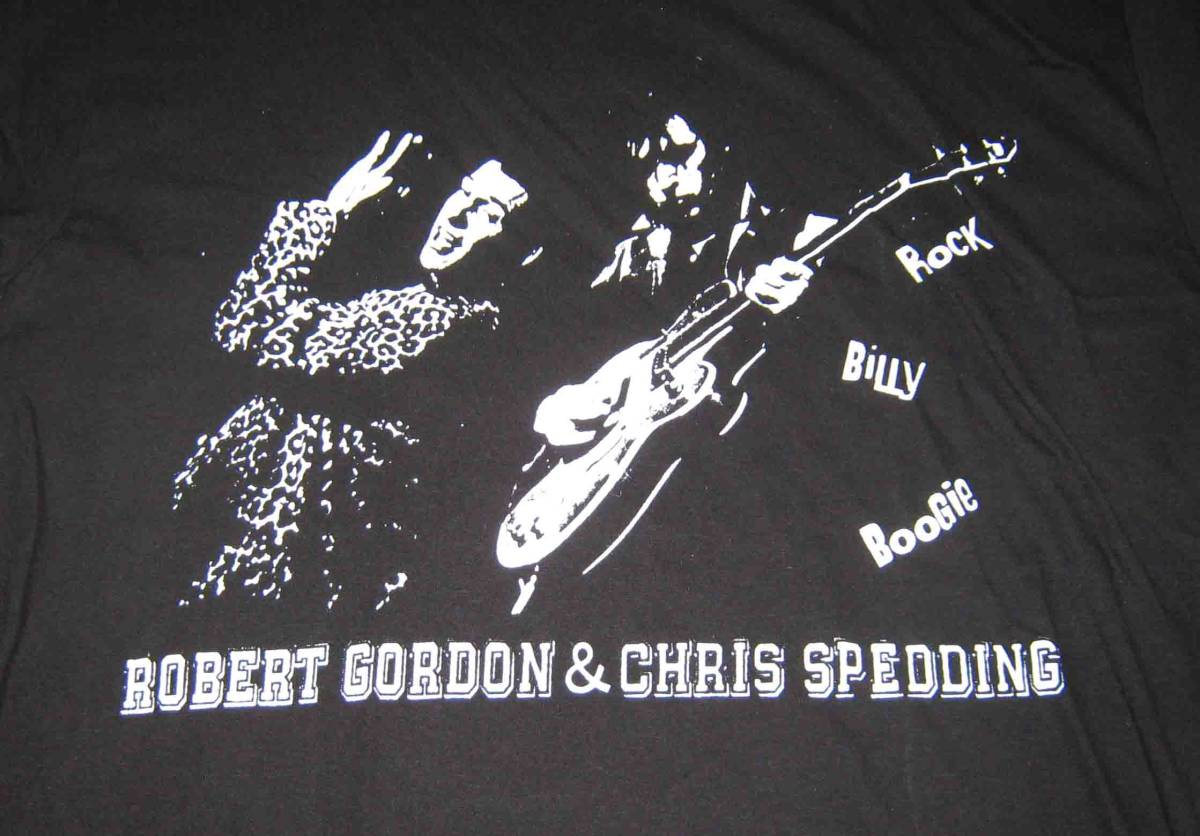  ロバート・ゴードン & クリス・スペディング　黒Tシャツ　L　綿100％_画像1