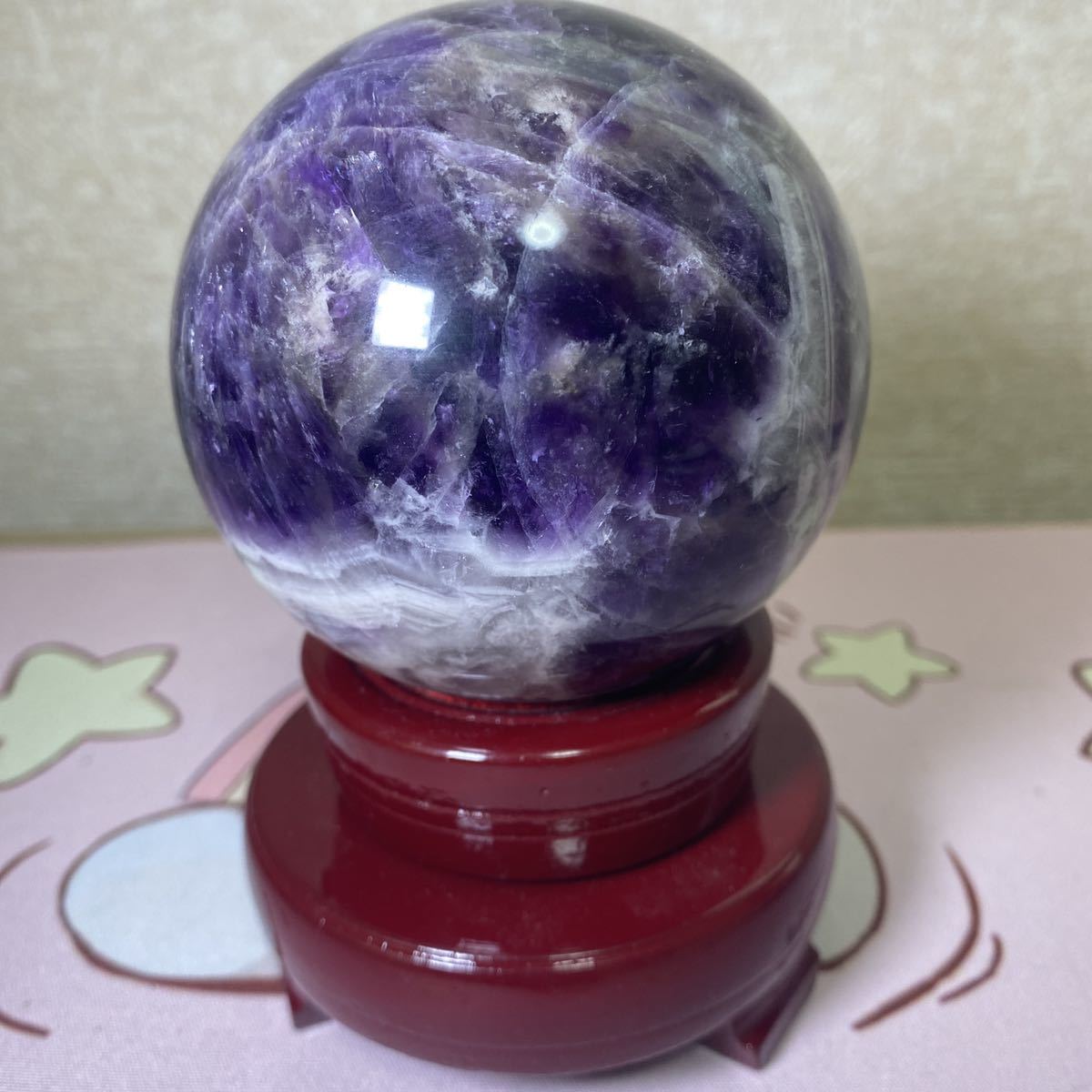 極上】ウルグアイ【高品質夢幻紫水晶玉】ファントムアメジストクォーツ