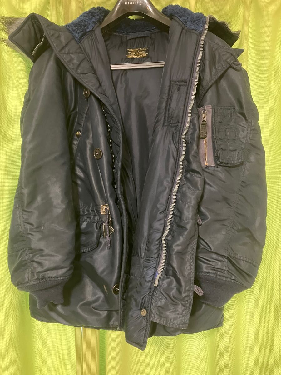 美品 USA フライトジャケット N-3A コントラクター REED PRODUCTS サイズM 中古 アザラシファー