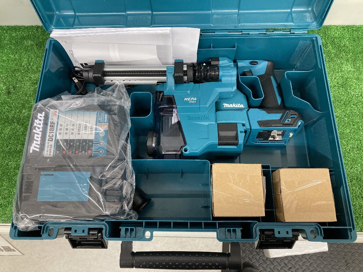 【中古品】★ makita(マキタ) 18V充電式ハンマドリル (バッテリ×2 本,充電器,ケース,集じんシステム付) HR183DRGXV / ITG618SR3TDE_画像3