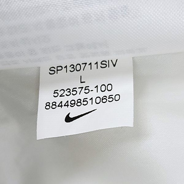 261417【Lサイズ】送料無料 NIKE GOLF ハーフジップ 半袖 シャツ ウィンドトップ 523575 ホワイト チェック ナイキ ゴルフ メンズ_画像10