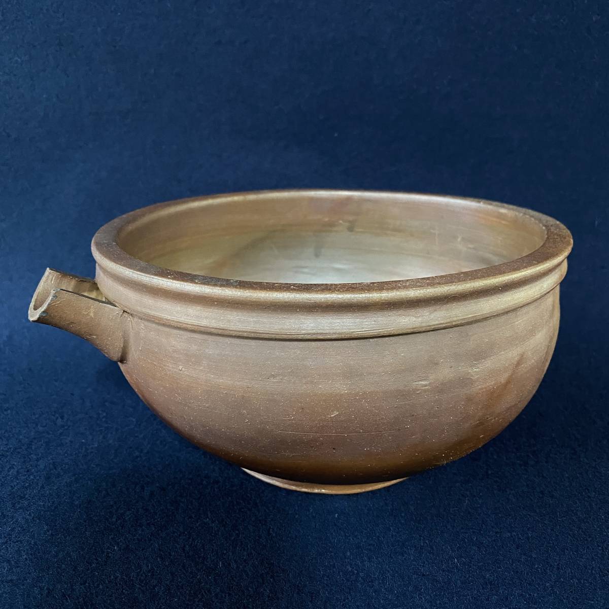 古民具備前焼片口鉢径:19.5cm 高さ:10.5cm 無傷/ 幕末~明治酒器古