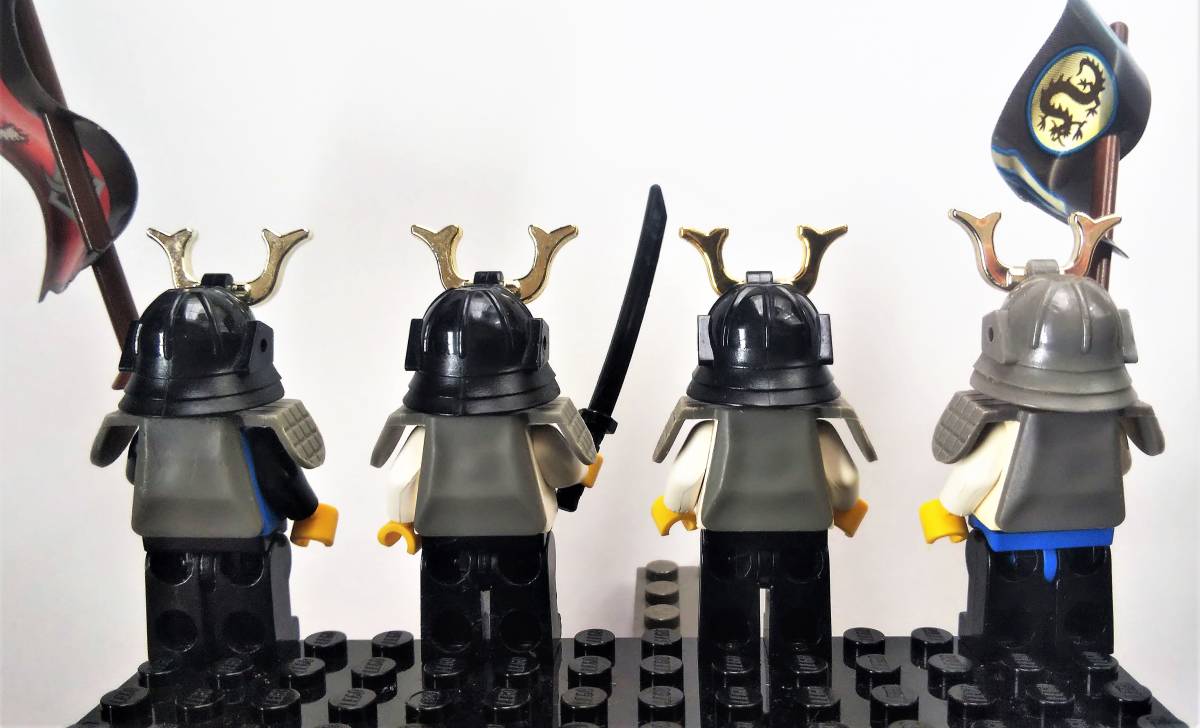 レゴ LEGO SHOGUN Samurai Swordsman NINJA ショーグン 将軍 侍 兜 鎧 旗 忍者 剣士 刀 お城 ニンジャナイト ミニフィグ cas056 cas057_画像4