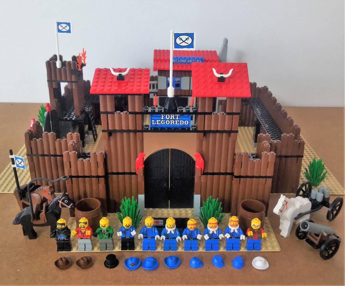レゴ LEGO 6769 2セット ウエスタン バイソンの砦 Fort Legoredo オルタ 部品取り用 馬車 旗 説明書 盗賊 騎兵隊 ミニフィグ