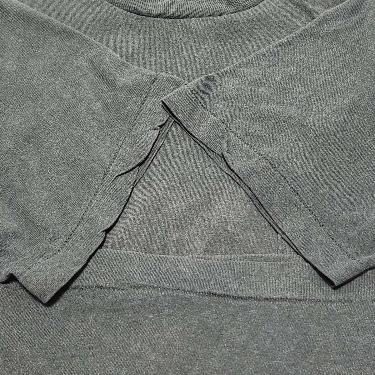 80S 耳 ポケT ポケット Tシャツ FRUIT OF THE ROOM フルーツオブザルーム USA 古着 フルーツ シングルステッチ ビンテージ ブラック 黒の画像7