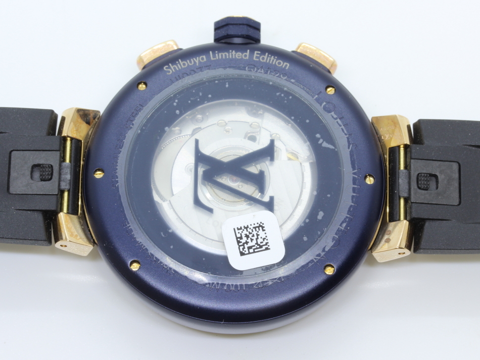  Louis Vuitton язык b-ru хронограф Damier кобальт V Rainbow 50шт.@ ограниченная модель QA129Z мужские наручные часы не использовался товар 