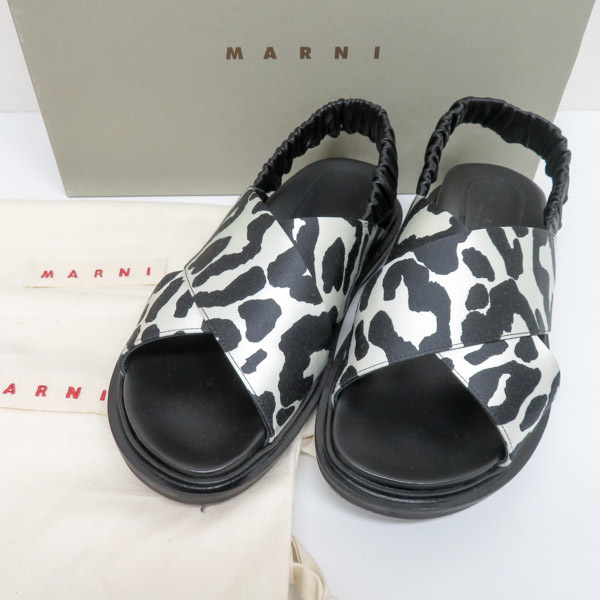 現金特価】 ストラップ フスベット MARNI マルニ サンダル [質イコー