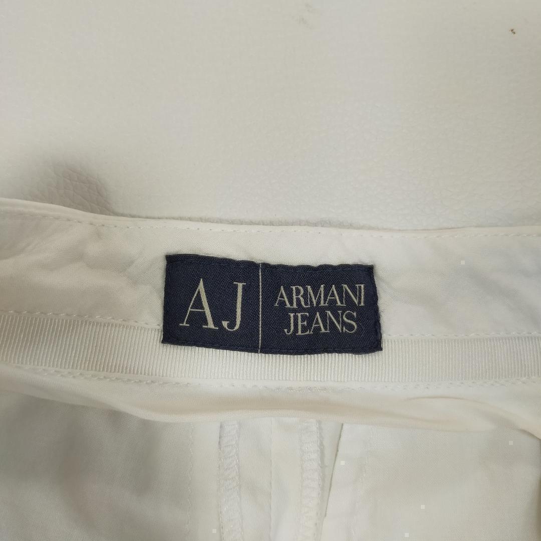 ARMANI JEANS 白 シンプル かわいい アルマーニジーンズ 台形スカート サイズEU36 M ホワイト ひざ丈 ミニ丈_画像7