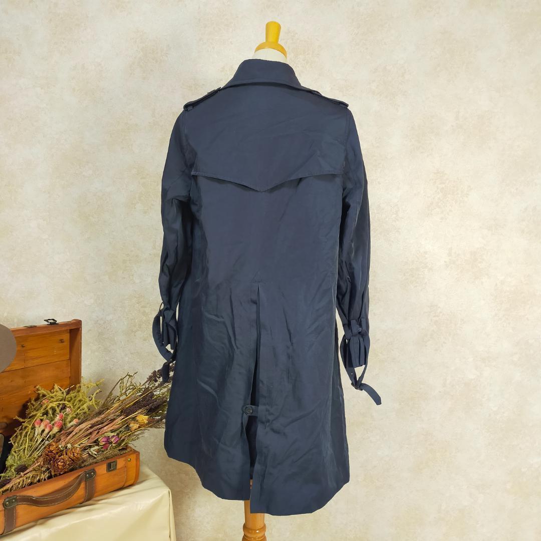  Ined trench coat size 15 XXL navy simple standard 