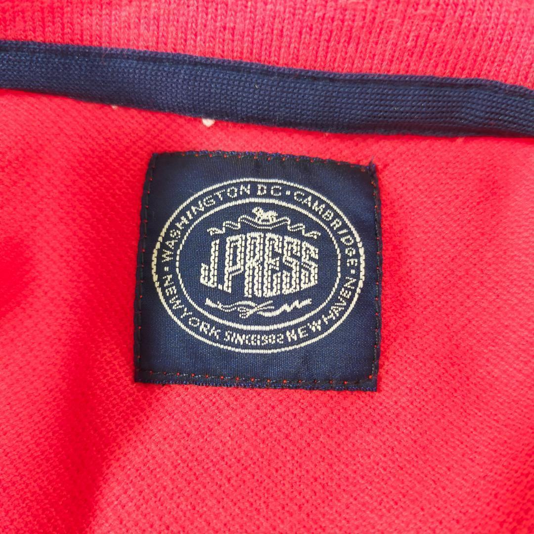 ジェイプレス ポロシャツ M レッド 半袖 胸ロゴ 刺繍ロゴ シンプル ビビット_画像7