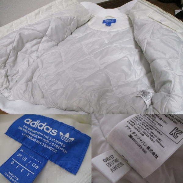 adidas アディダスオリジナルス BR7149 Logo Padded Bomber JKT MA-1 ジャケット ブルゾン Lサイズ_画像9