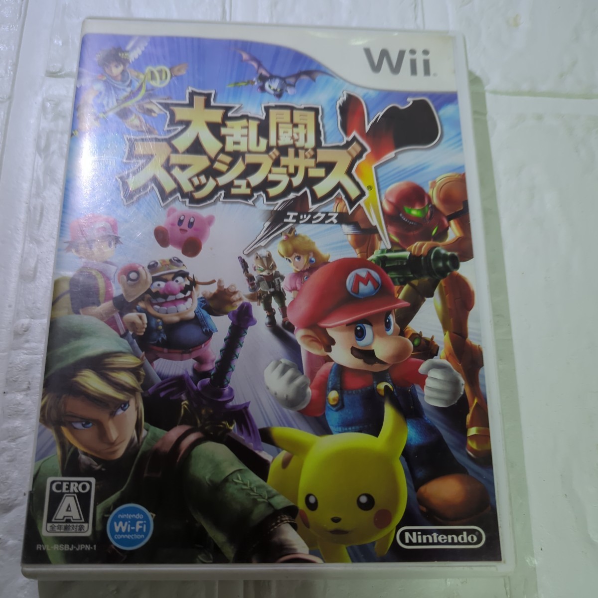 Wii】 大乱闘スマッシュブラザーズX 取扱説明書なし。ディスクにすり