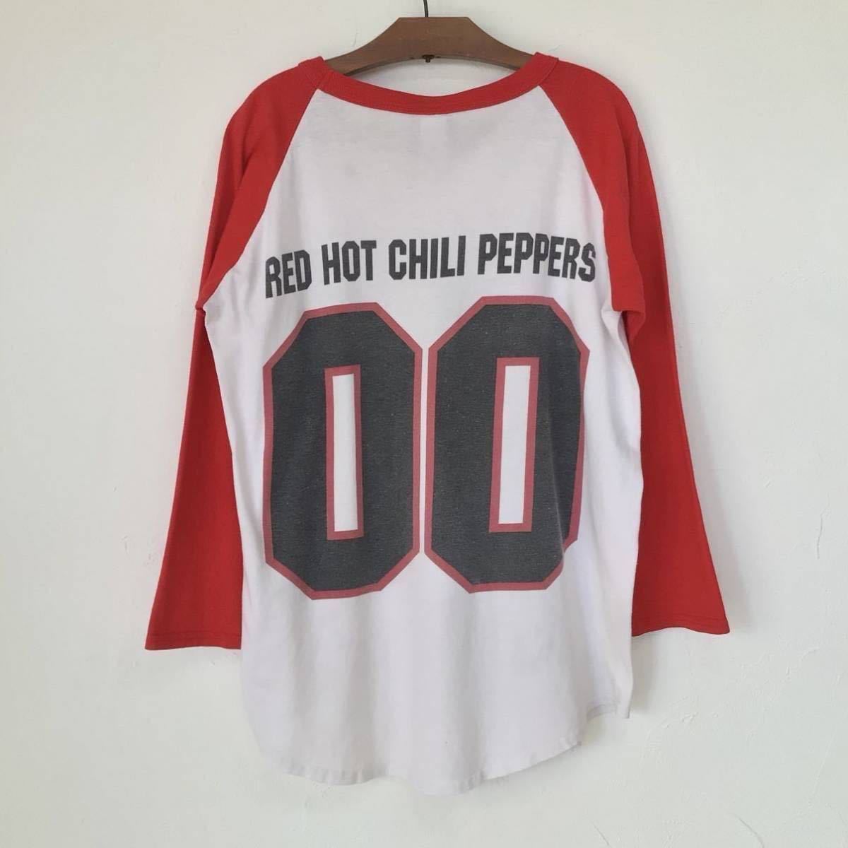 90s USA製 Red Hot Chili Peppers レッチリ Californication ラグラン Tシャツ 染み込み / ビンテージ バンドT ロックT バックプリント
