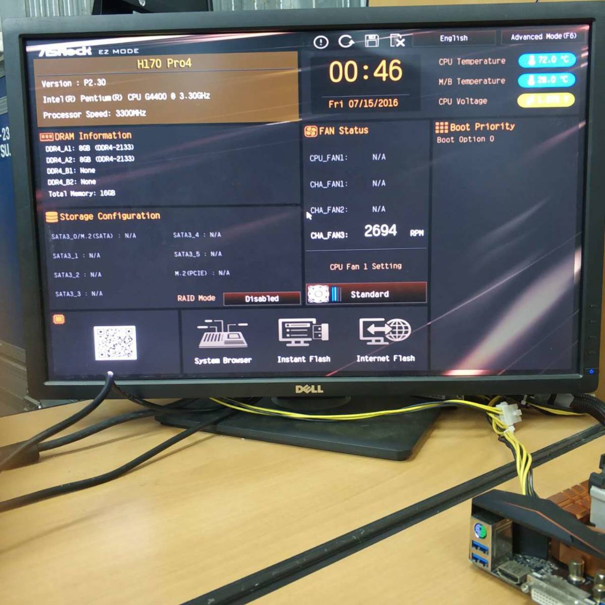 ASRock H170M Pro4/ATXマザーボード/(LGA1151)INTEL第６,7世代CPU対応/PCパーツ 自作PC DIY 修理材料★通電,BIOS立ち上がり確認済み_画像1