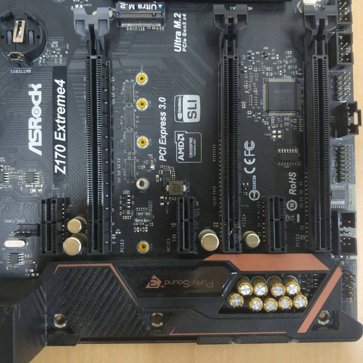 ASROCK Z170 EXTREME4//ATXマザーボード/ (LGA1151) INTEL第6・7世代CPU対応 PCパーツ DIY 修理材料★通電,BIOS立ち上がり確認済み_画像3