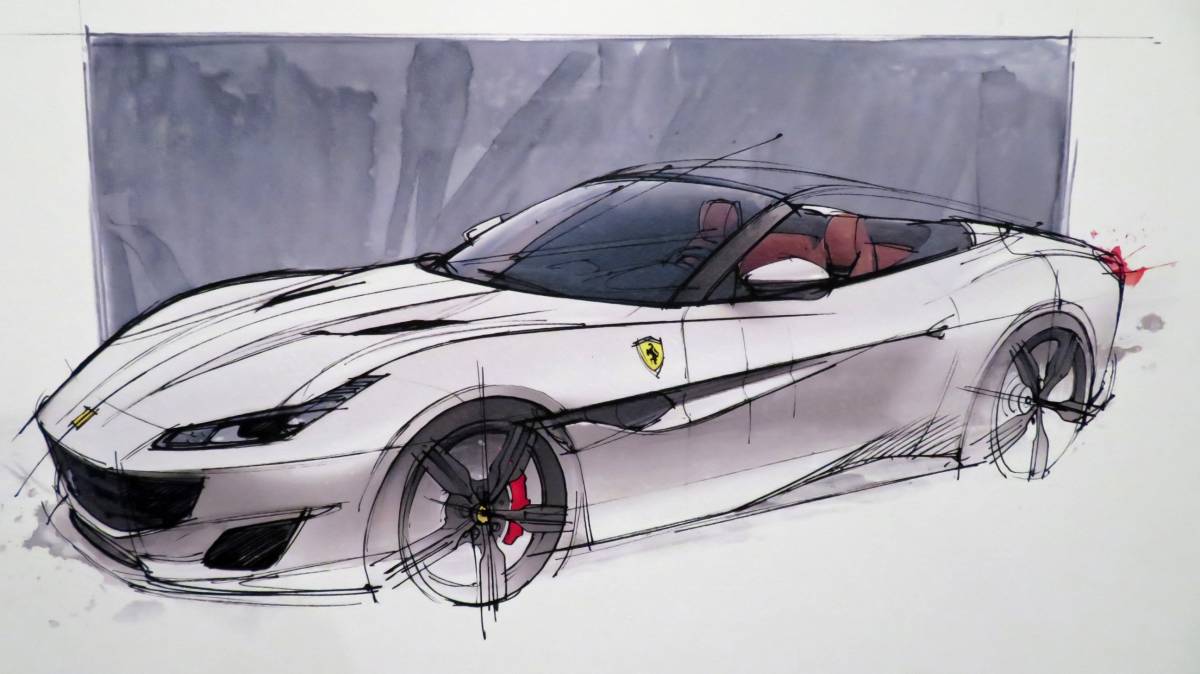 Ferrari 純正 ポルトフィーノ オーナー限定 オリジナル リトグラフ レア 未使用品_画像2