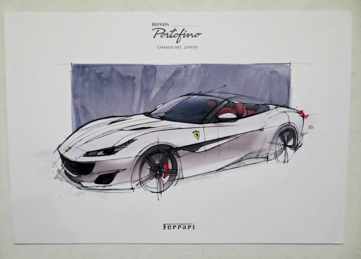 Ferrari 純正 ポルトフィーノ オーナー限定 オリジナル リトグラフ レア 未使用品_画像1