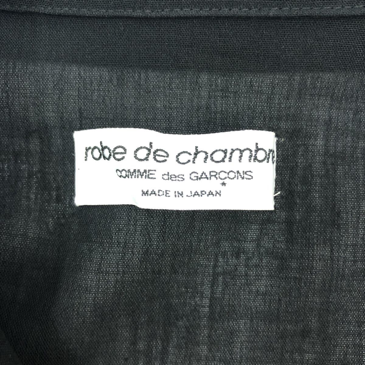 ▼robe de chambre COMME des GARCONS コムデギャルソン AD1999 シアー シャツ ワンピース サイズフリー ベルト欠品 ブラック 黒 RC3770_画像9