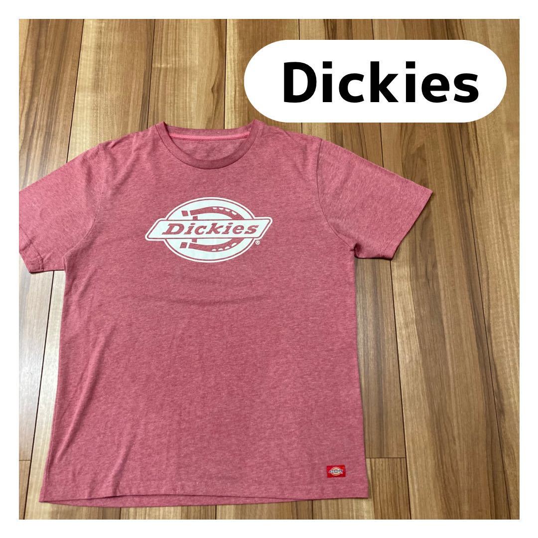Dickies ディッキーズ 半袖 Tシャツ ビッグロゴ プリント ピンク サイズM相当 玉mc1835_画像1