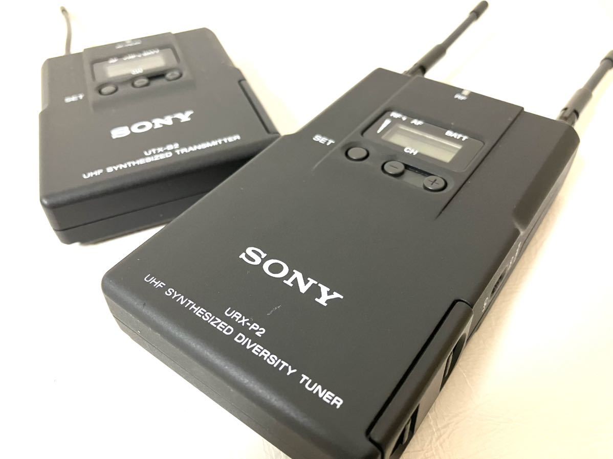 SONY ワイヤレス送信機UTX-B2 + ワイヤレス送信機URX-P2 + ピンマイク