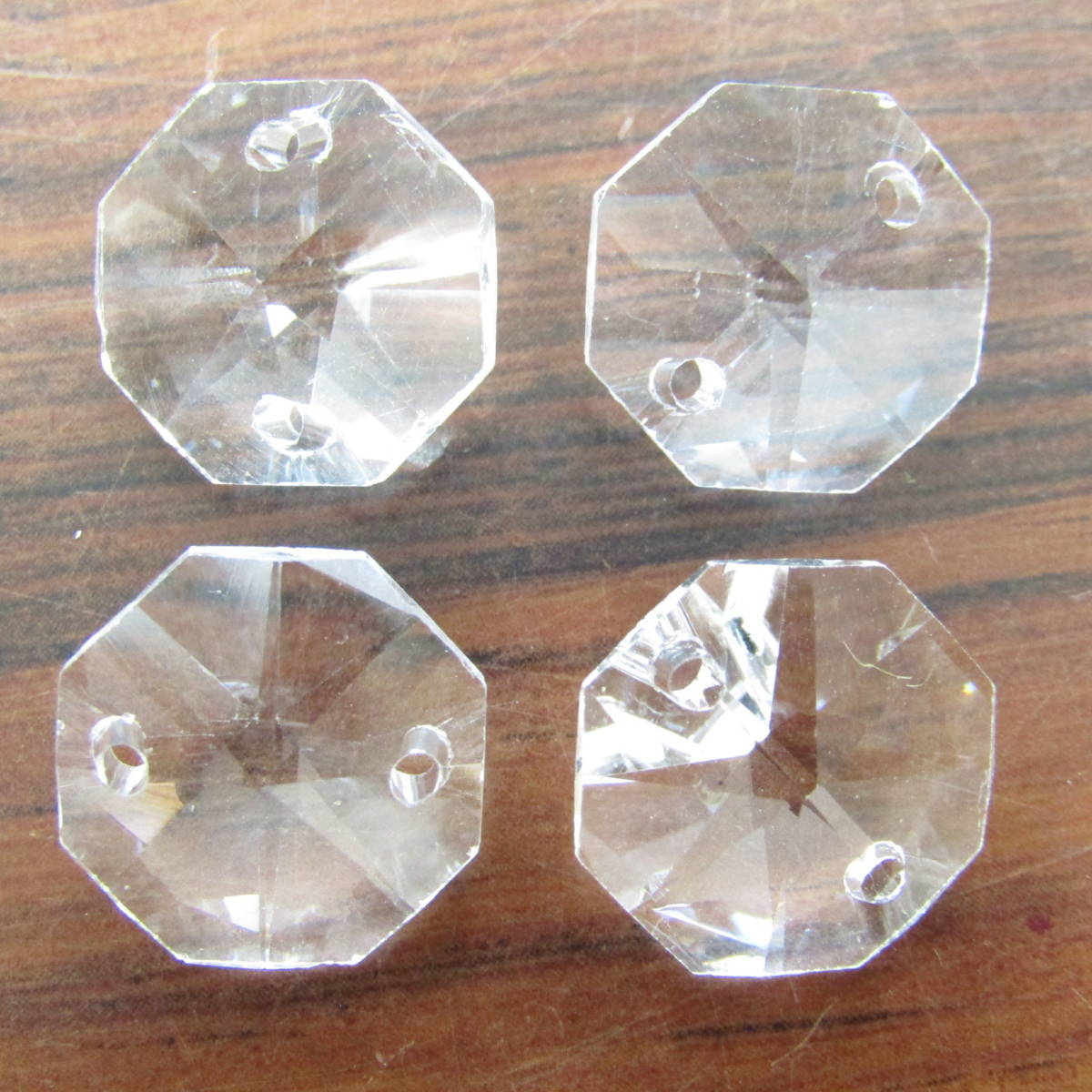  free shipping Junk with special circumstances suncatcher parts star anise crystal glass beads 2. hole 14mm clear 140 piece 