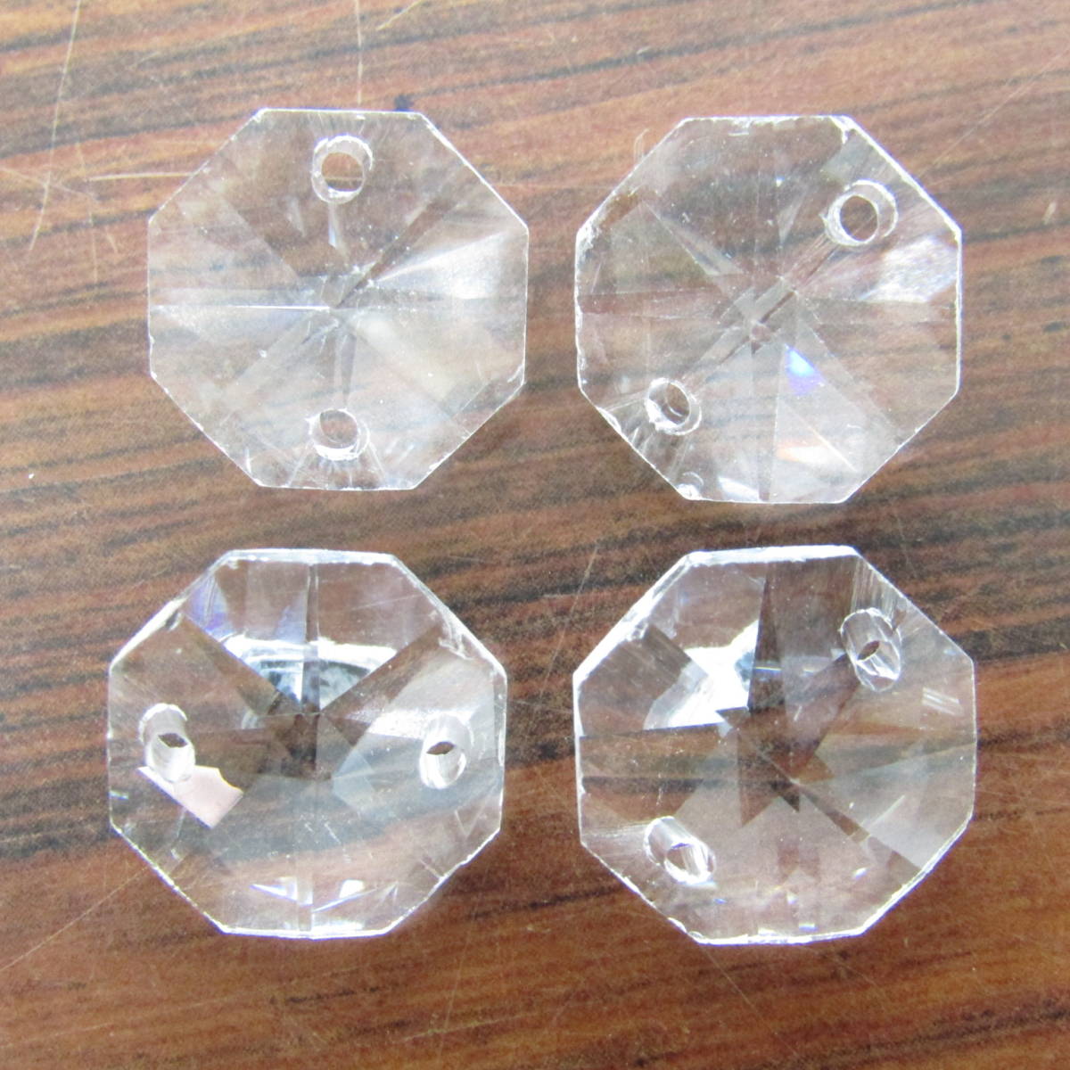  free shipping Junk with special circumstances suncatcher parts star anise crystal glass beads 2. hole 14mm clear 140 piece 