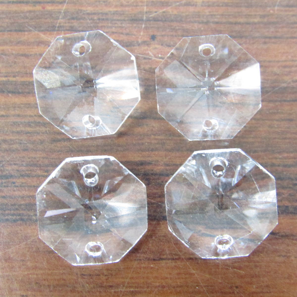  free shipping Junk with special circumstances suncatcher parts star anise crystal glass beads 2. hole 14mm clear 140 piece 