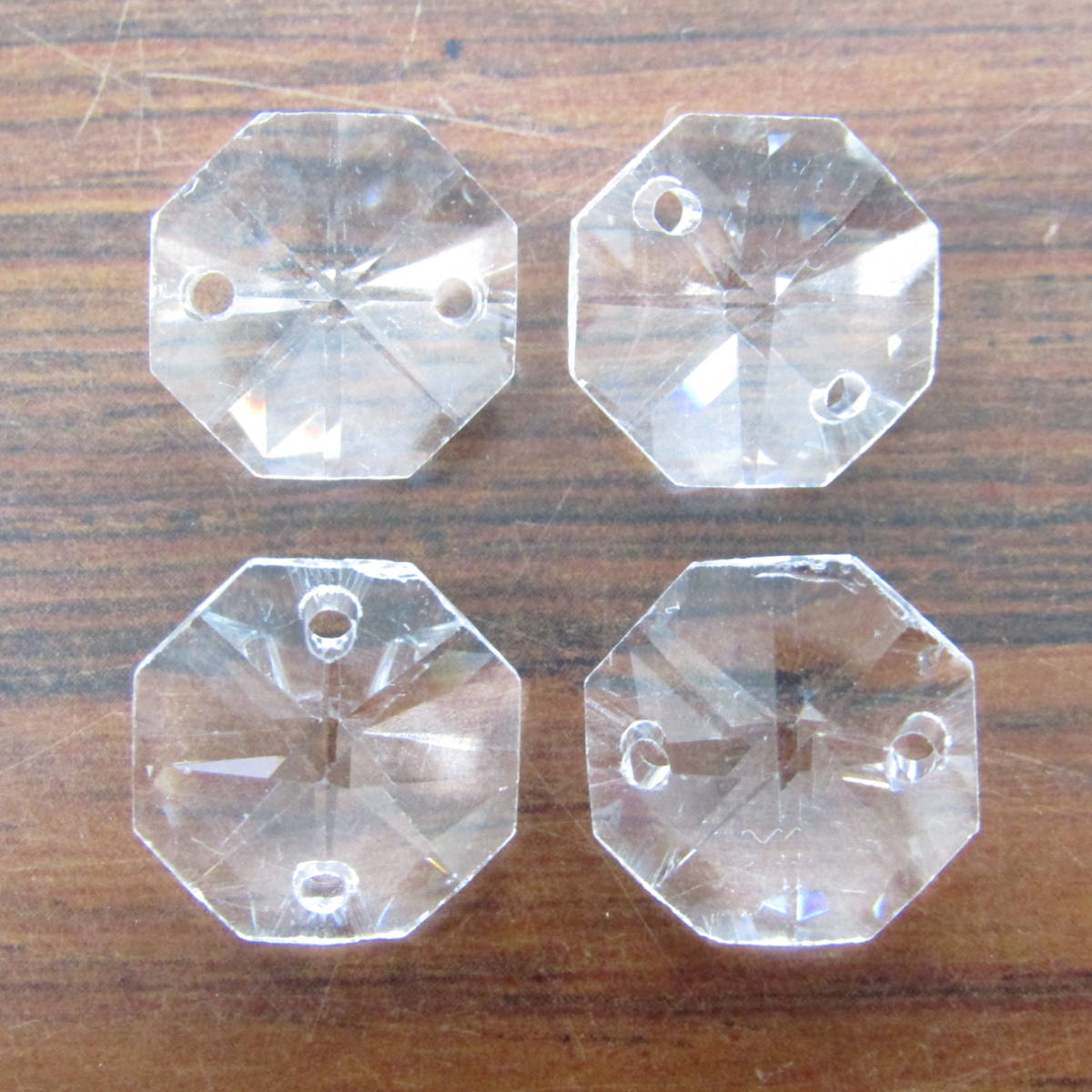  free shipping Junk with special circumstances suncatcher parts star anise crystal glass beads 2. hole 14mm clear 140 piece 